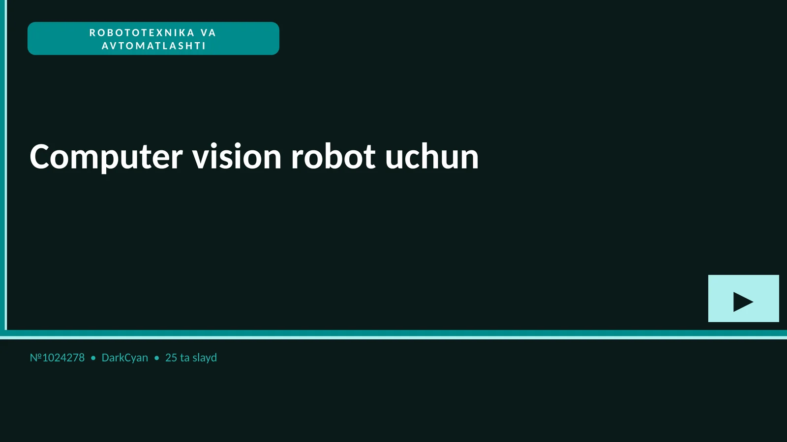 ROBOTOTEXNIKA VA AVTOMATLASHTI