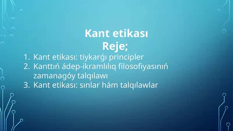Kant etikası