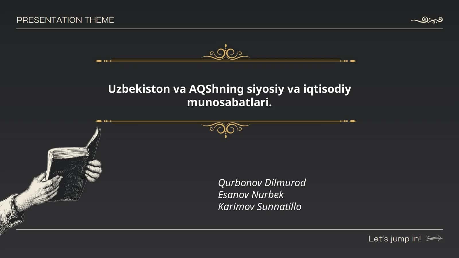 Uzbekiston va AQShning siyosiy va iqtisodiy munosabatlari