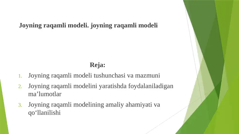 Joyning raqamli modeli