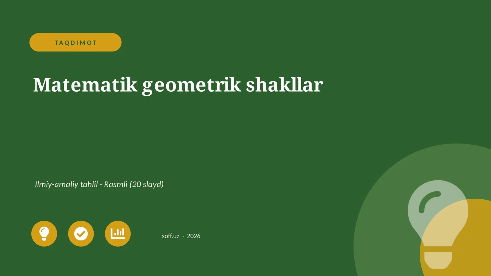Matematik geometrik shakllar Ilmiy-amaliy tahlil