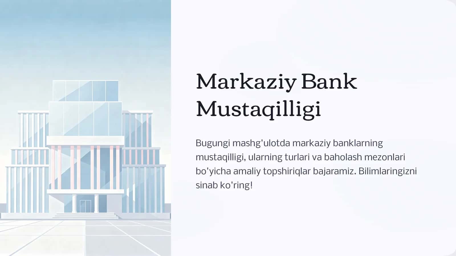 Markaziy Bank Mustaqilligi