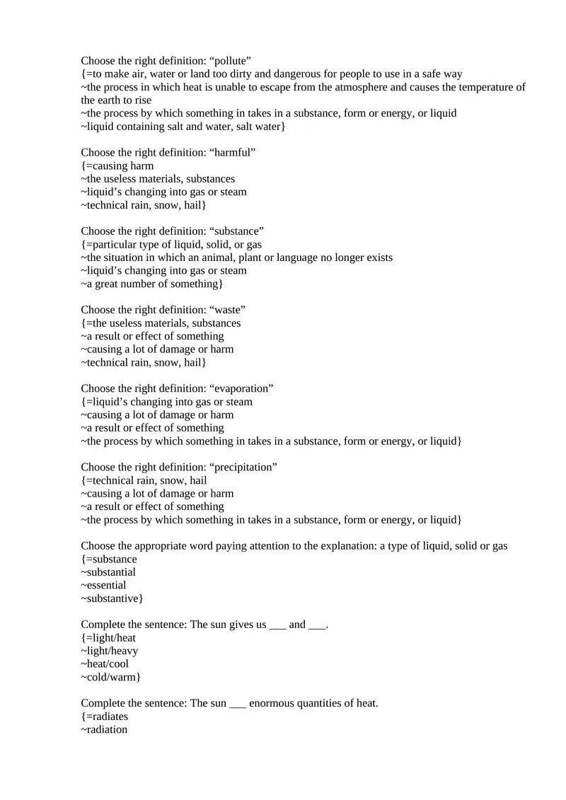 Mavzu: English Vocabulary Test Online