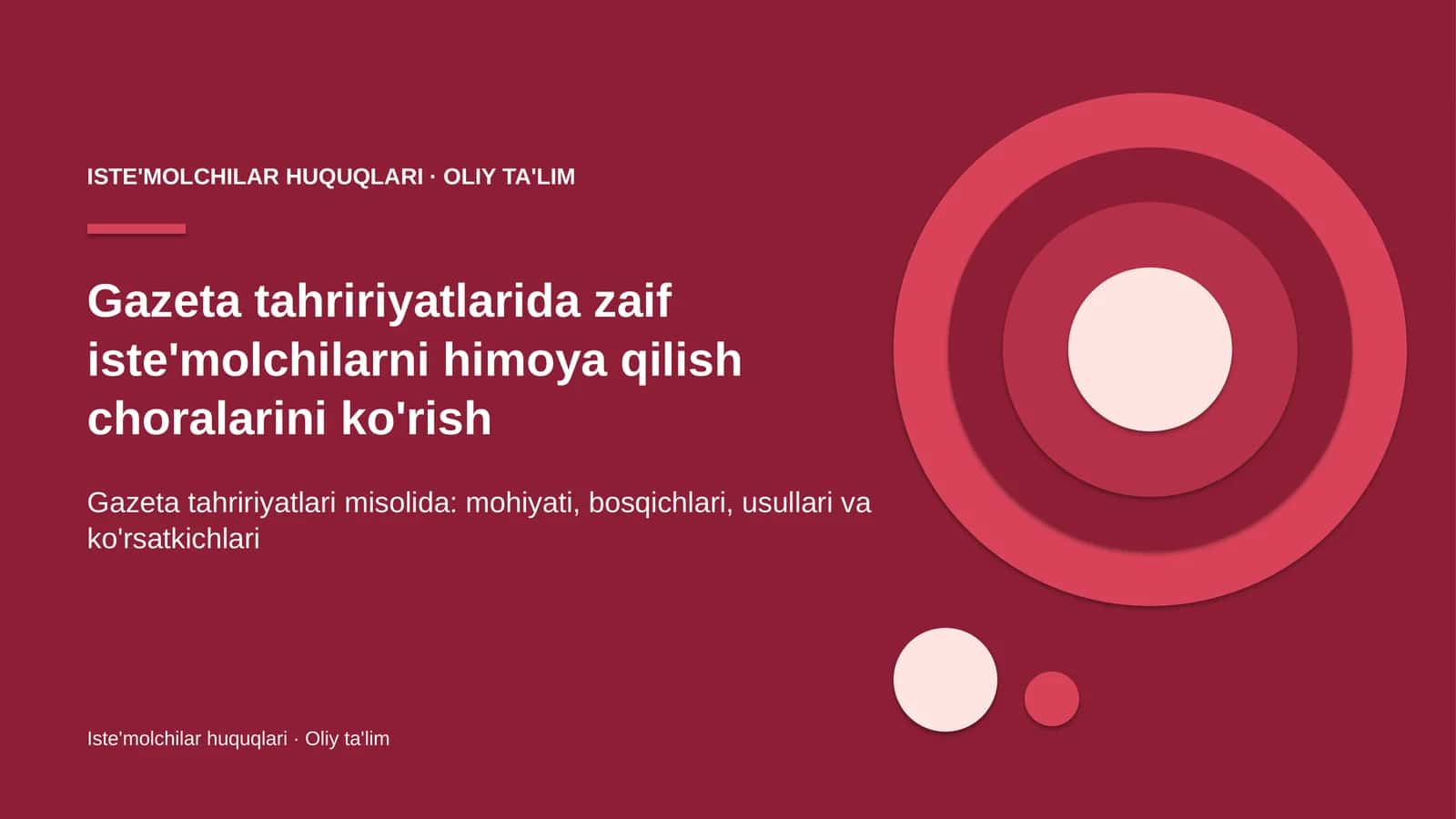 gazeta tahririyatlarida zaif iste'molchilarni himoya qilish choralarini ko'rish 3871