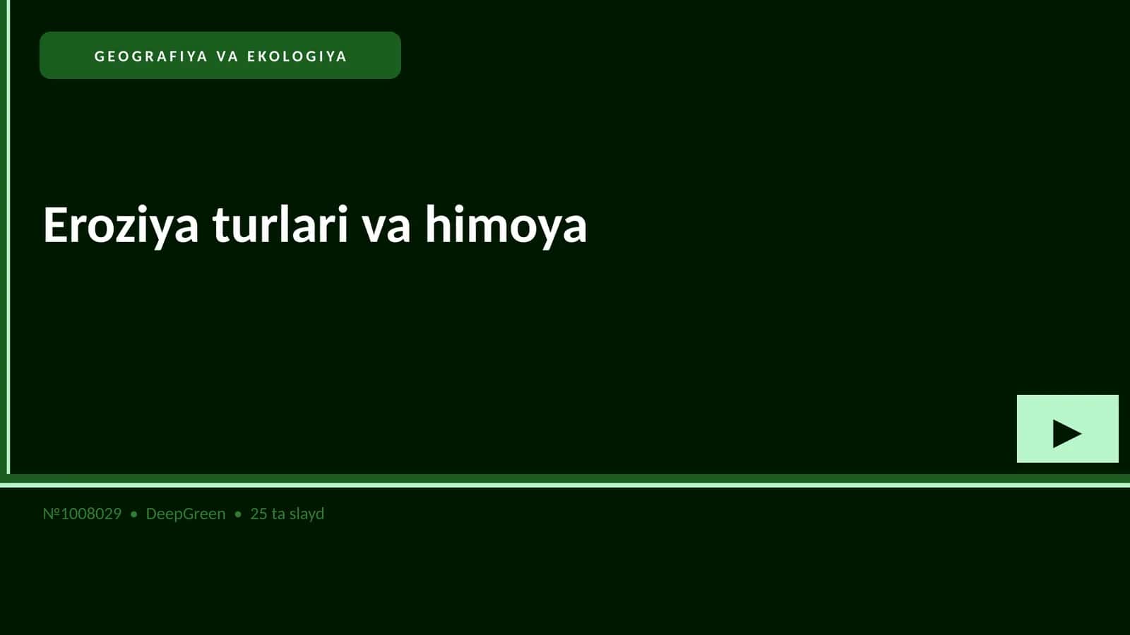 Eroziya turlari va himoya