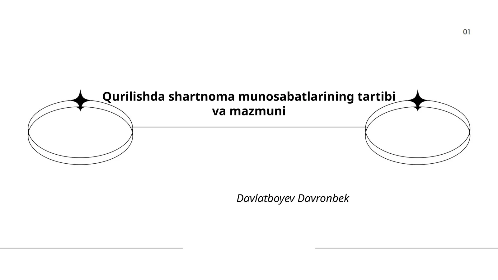 Qurilishda shartnoma munosabatlarining tartibi va mazmuni