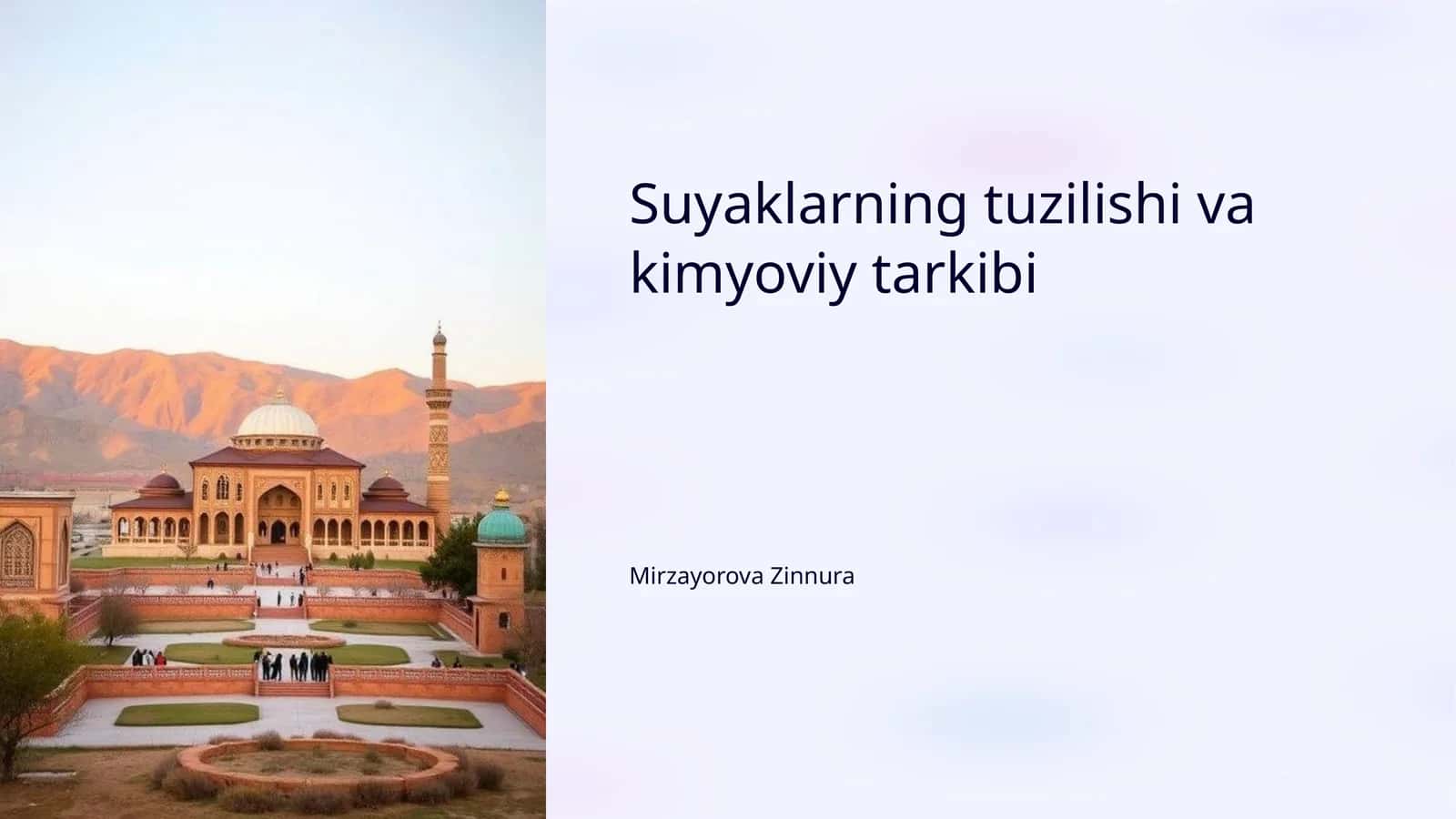 Suyaklarning tuzilishi va kimyoviy tarkibi