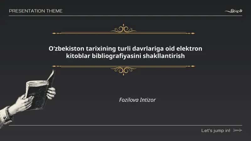 O‘zbekiston tarixining turli davrlariga oid elektron kitoblar bibliografiyasini shakllantirish