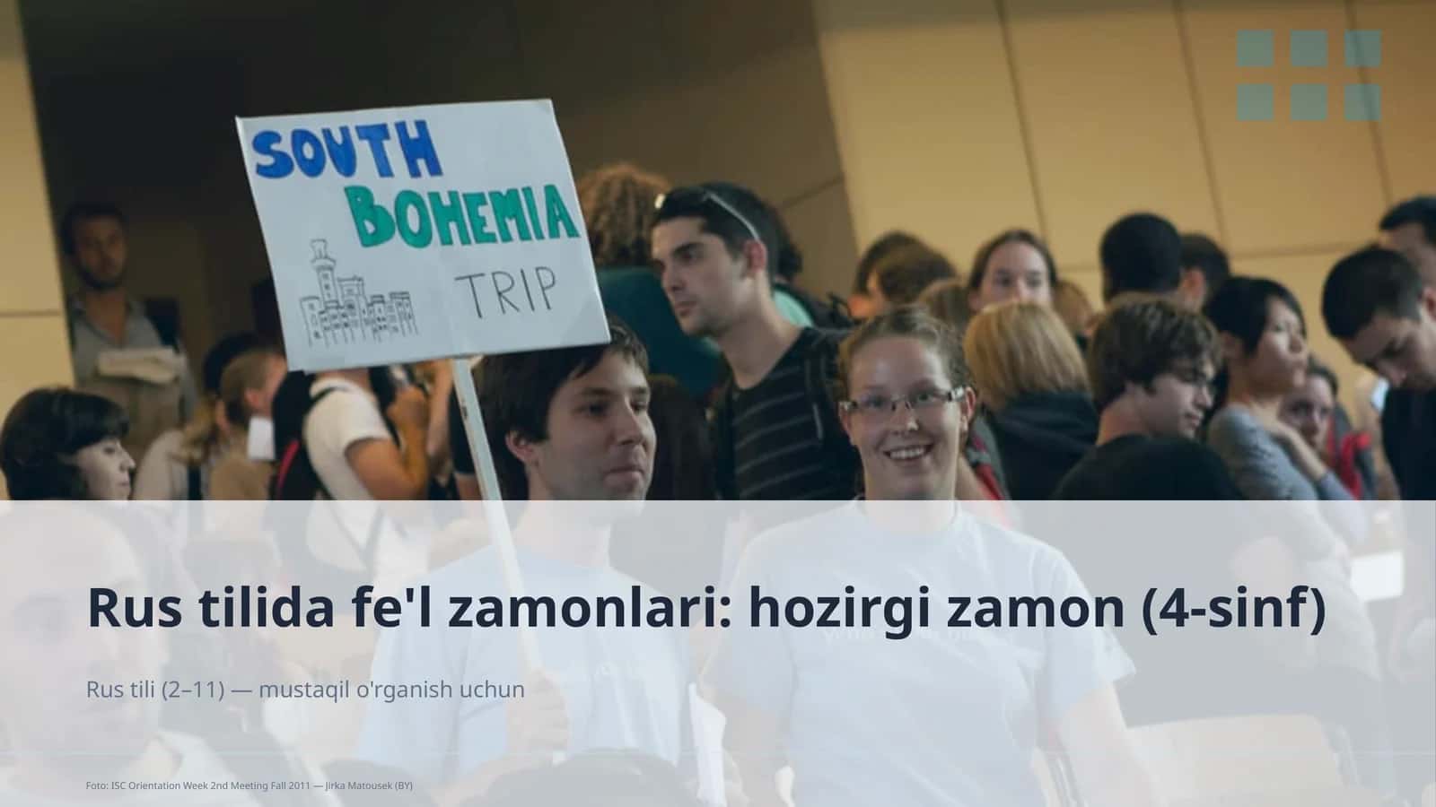 Rus tilida fe'l zamonlari: hozirgi zamon (4-sinf)