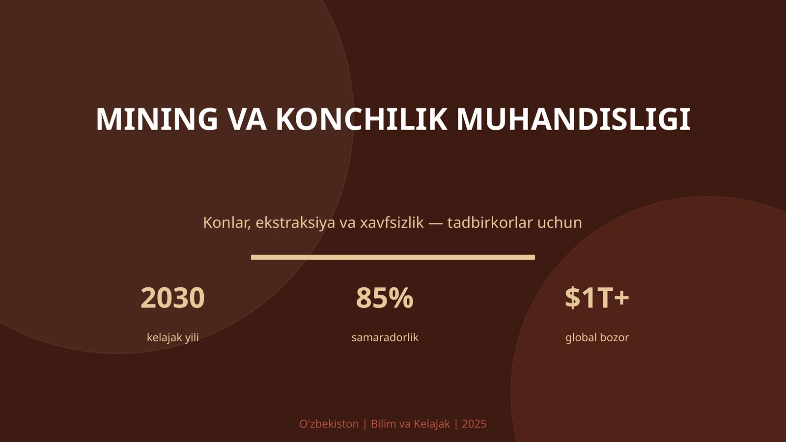MINING VA KONCHILIK MUHANDISLIGI