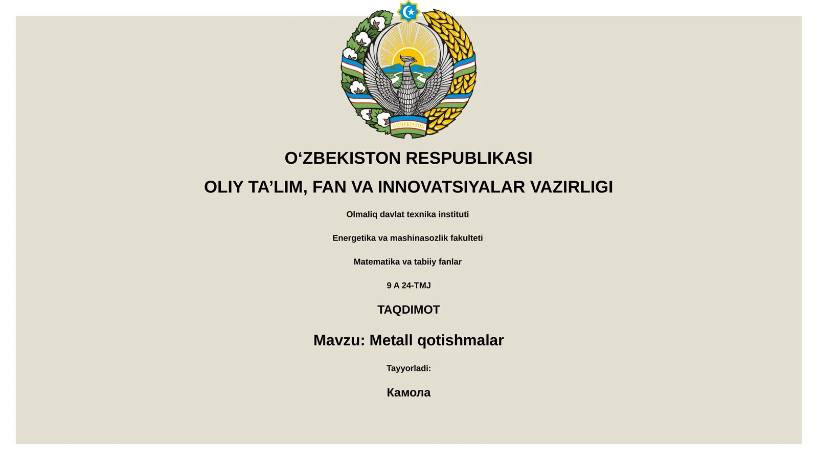 Metall qotishmalar