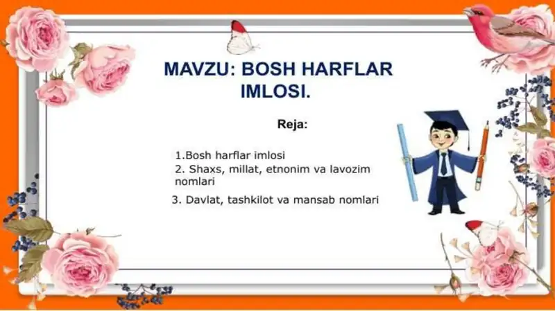 bosh harflar imlosi