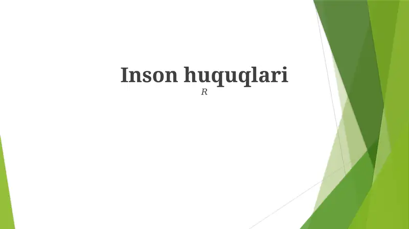 Inson huquqlari