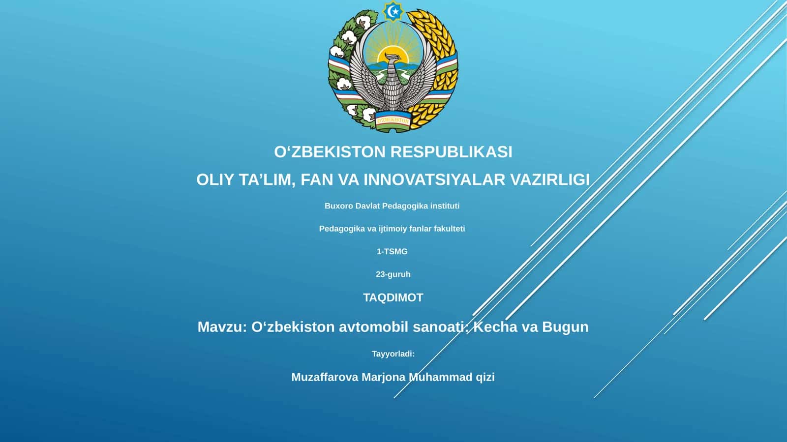 Oʻzbekiston avtomobil sanoati: Kecha va Bugun