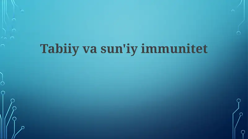 Immunitetning ta'rifi