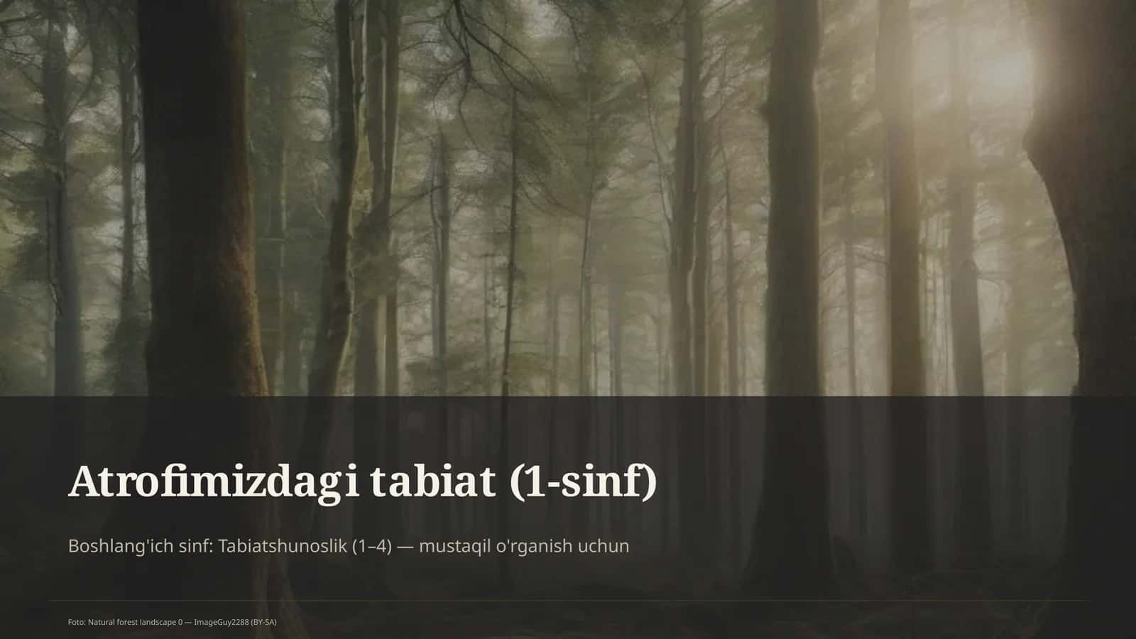 Atrofimizdagi tabiat (1-sinf)