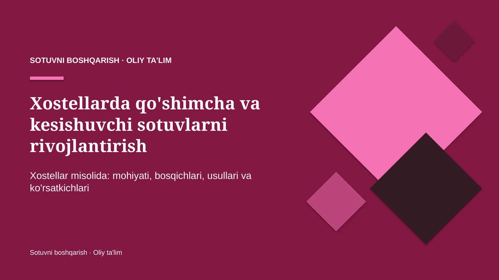 xostellarda qo'shimcha va kesishuvchi sotuvlarni rivojlantirish 4173