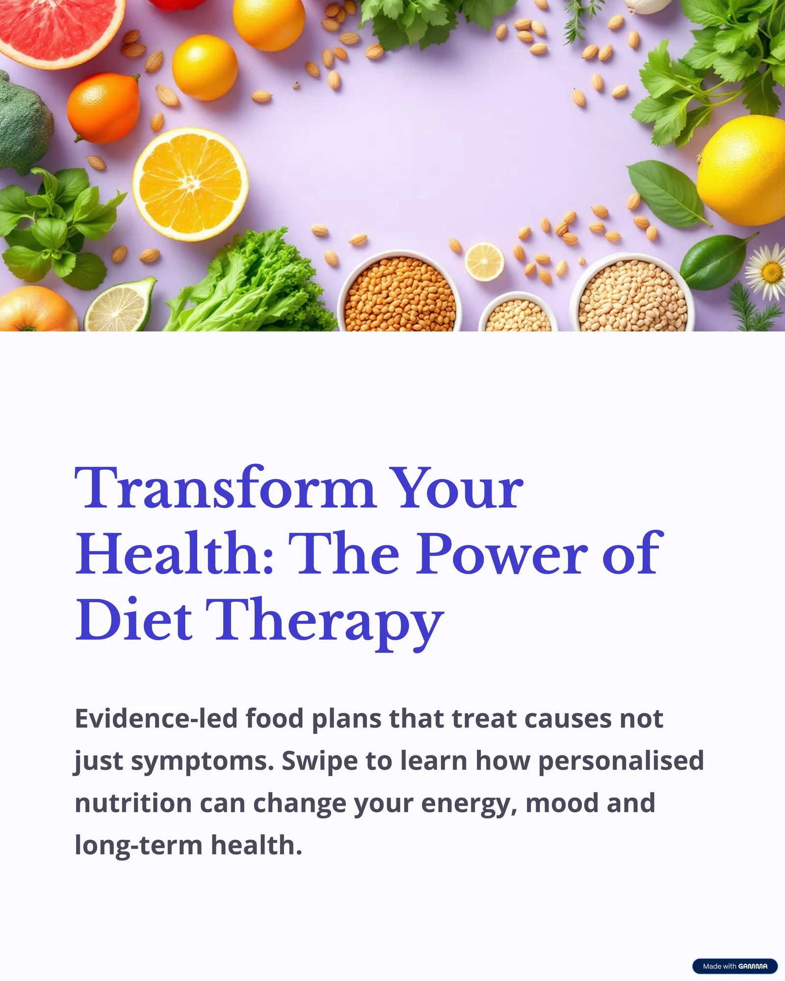 Diet Therapy: Personalised Nutrition