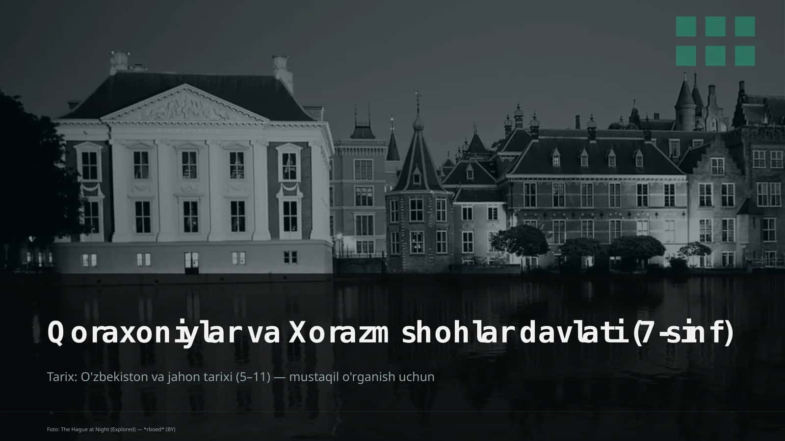 Qoraxoniylar va Xorazmshohlar davlati (7-sinf)