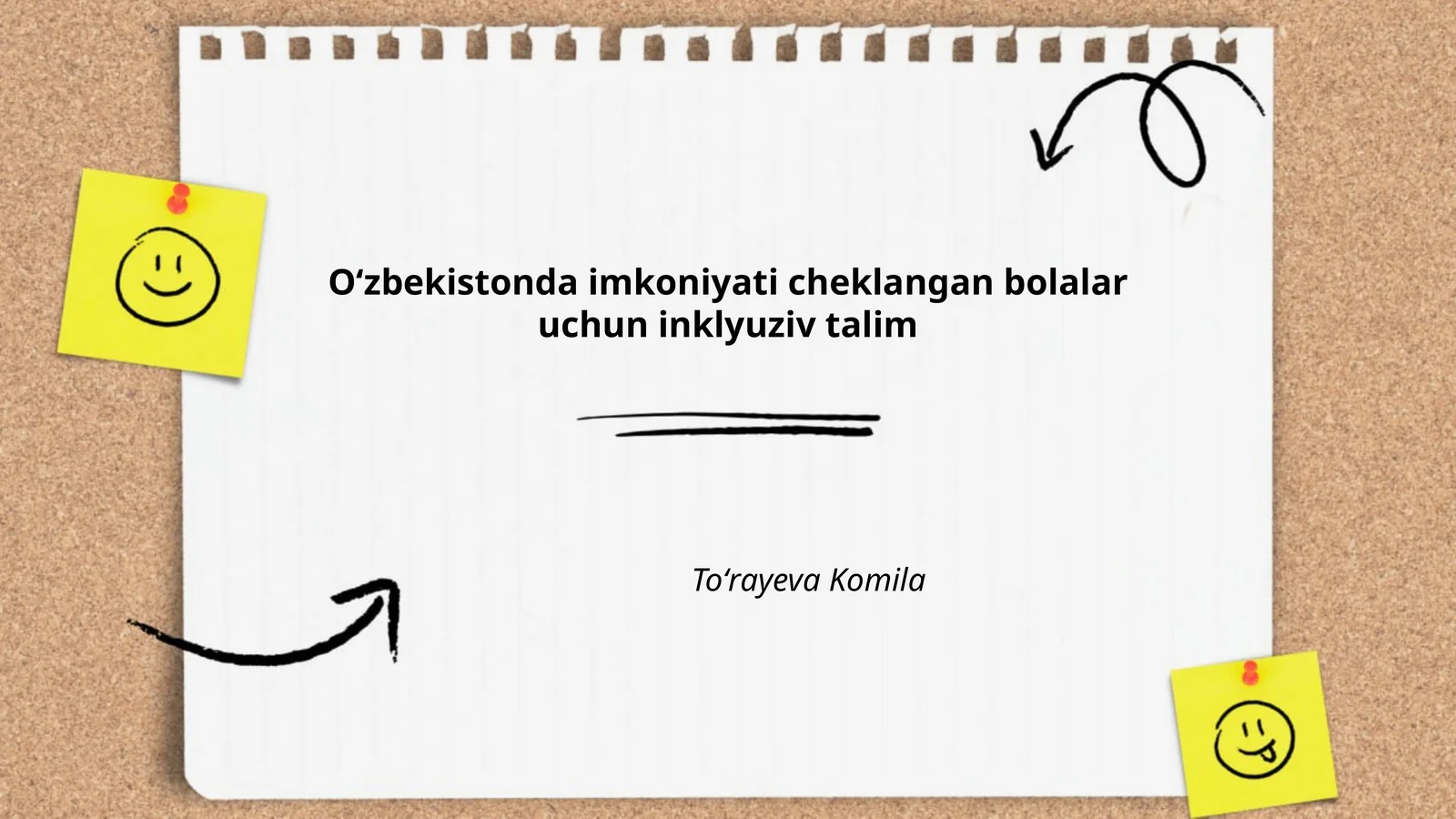 Imkoniyati cheklangan bolalar uchun inklyuziv talim