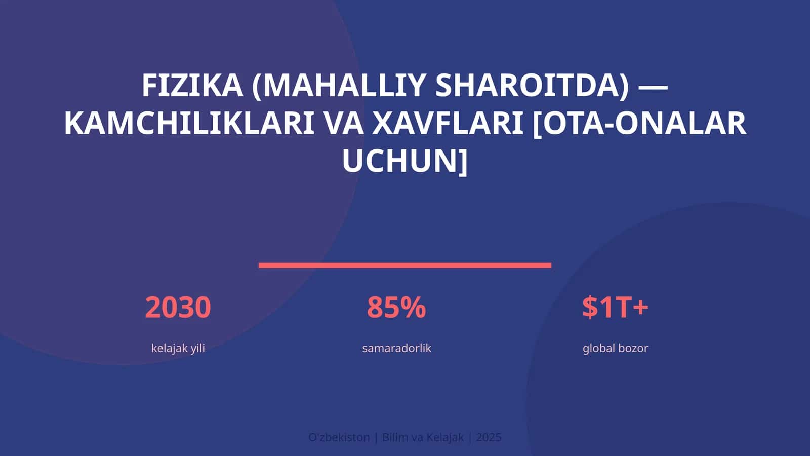 Fizika (mahalliy sharoitda) — kamchiliklari va xavflari [ota-onalar uchun]