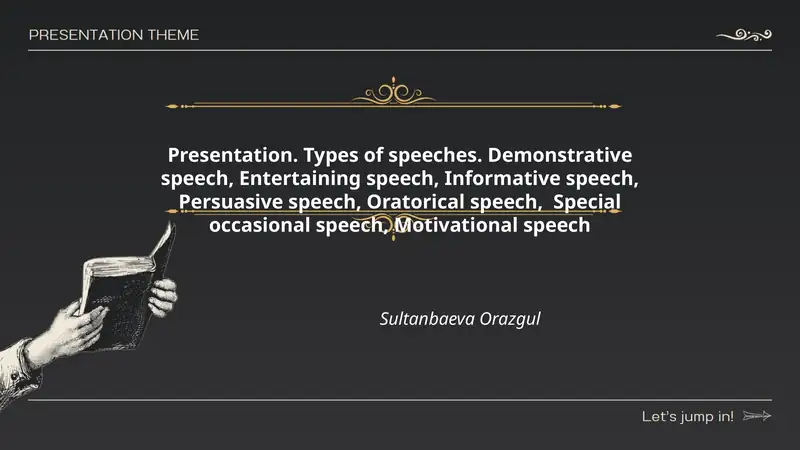 Types of Speeches Presentation