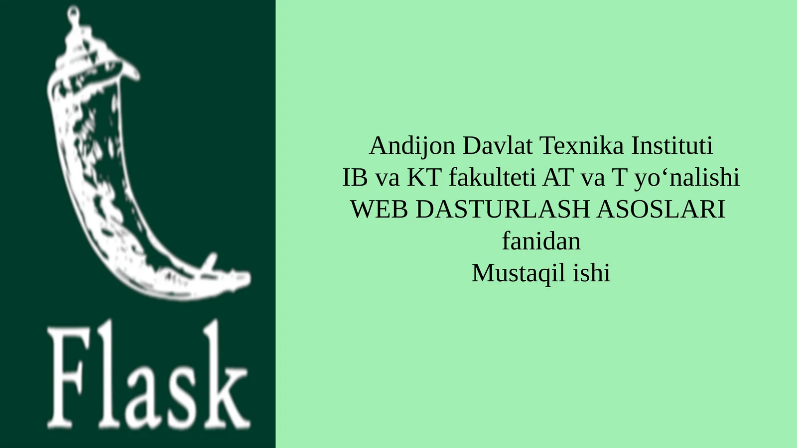 WEBDASTURLASH ASOSLARI