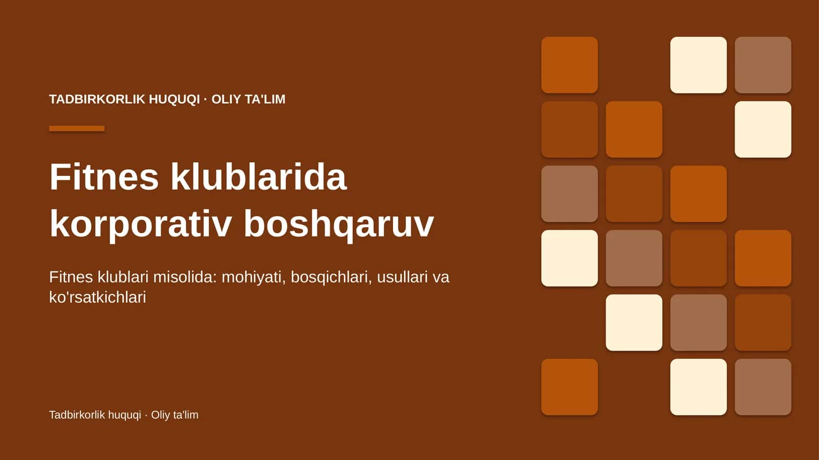 fitnes klublarida korporativ boshqaruv 8959
