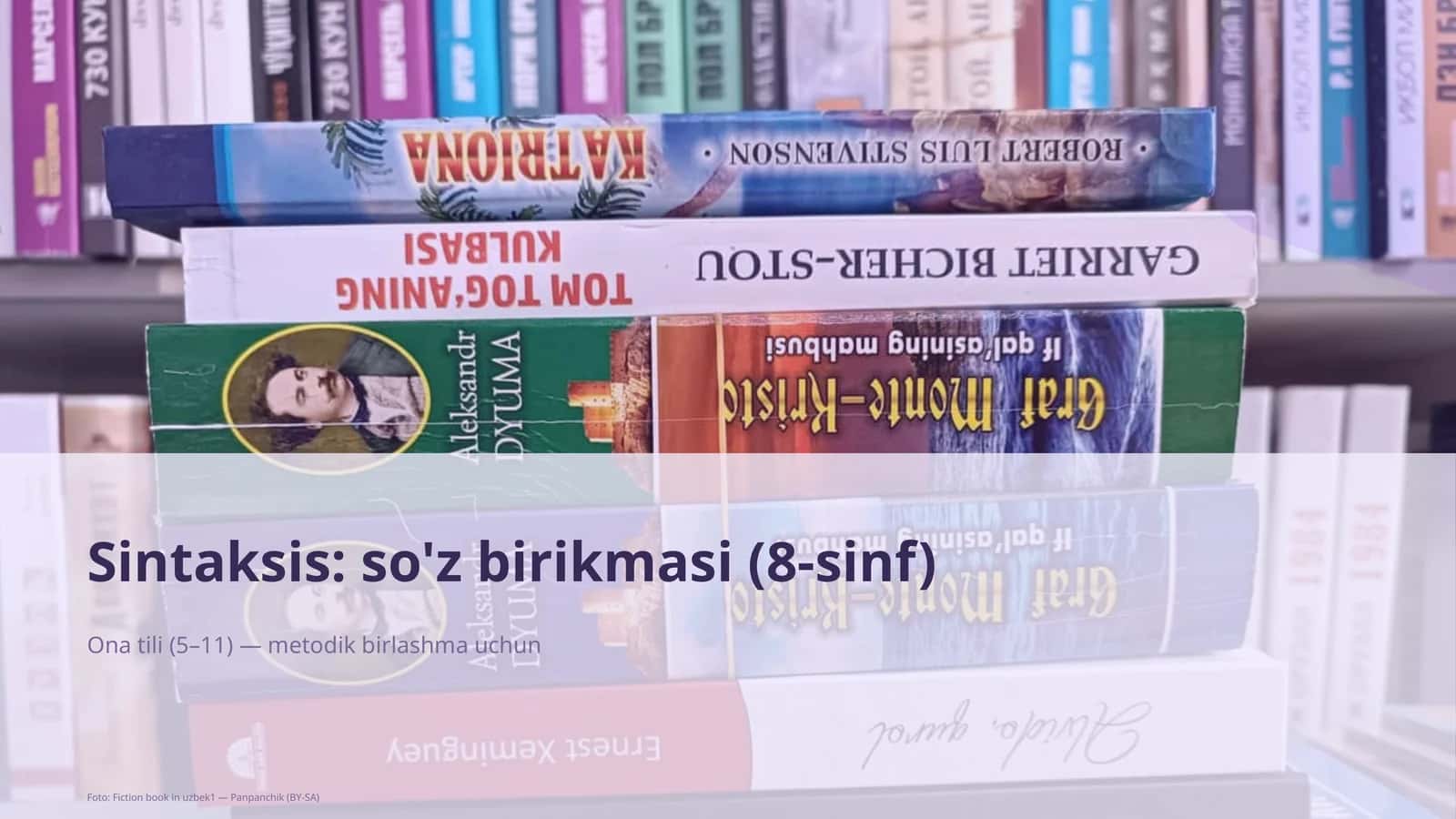 Sintaksis: so'z birikmasi (8-sinf)