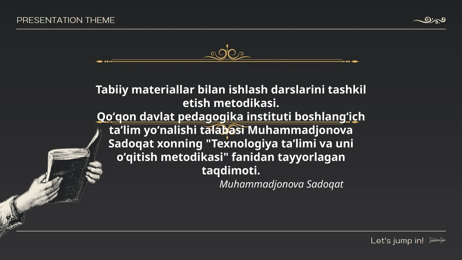 Tabiiy materiallar bilan ishlash darslarini tashkil etish metodikasi