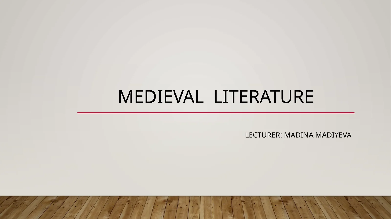 Medieval literature