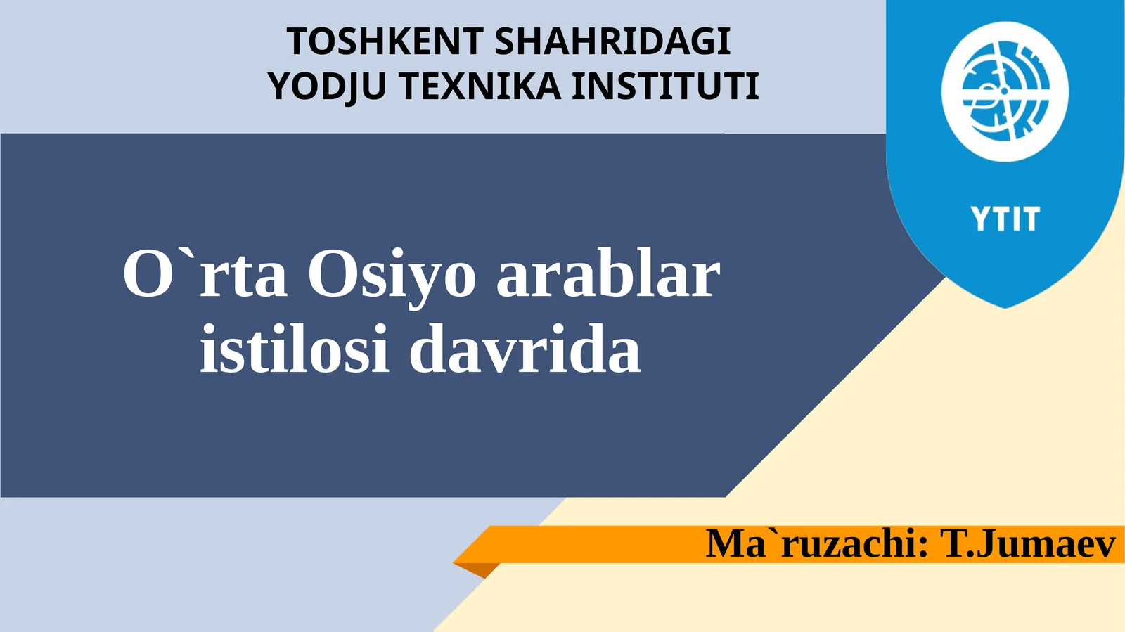 O`rta Osiyo arablaristilosi davrida