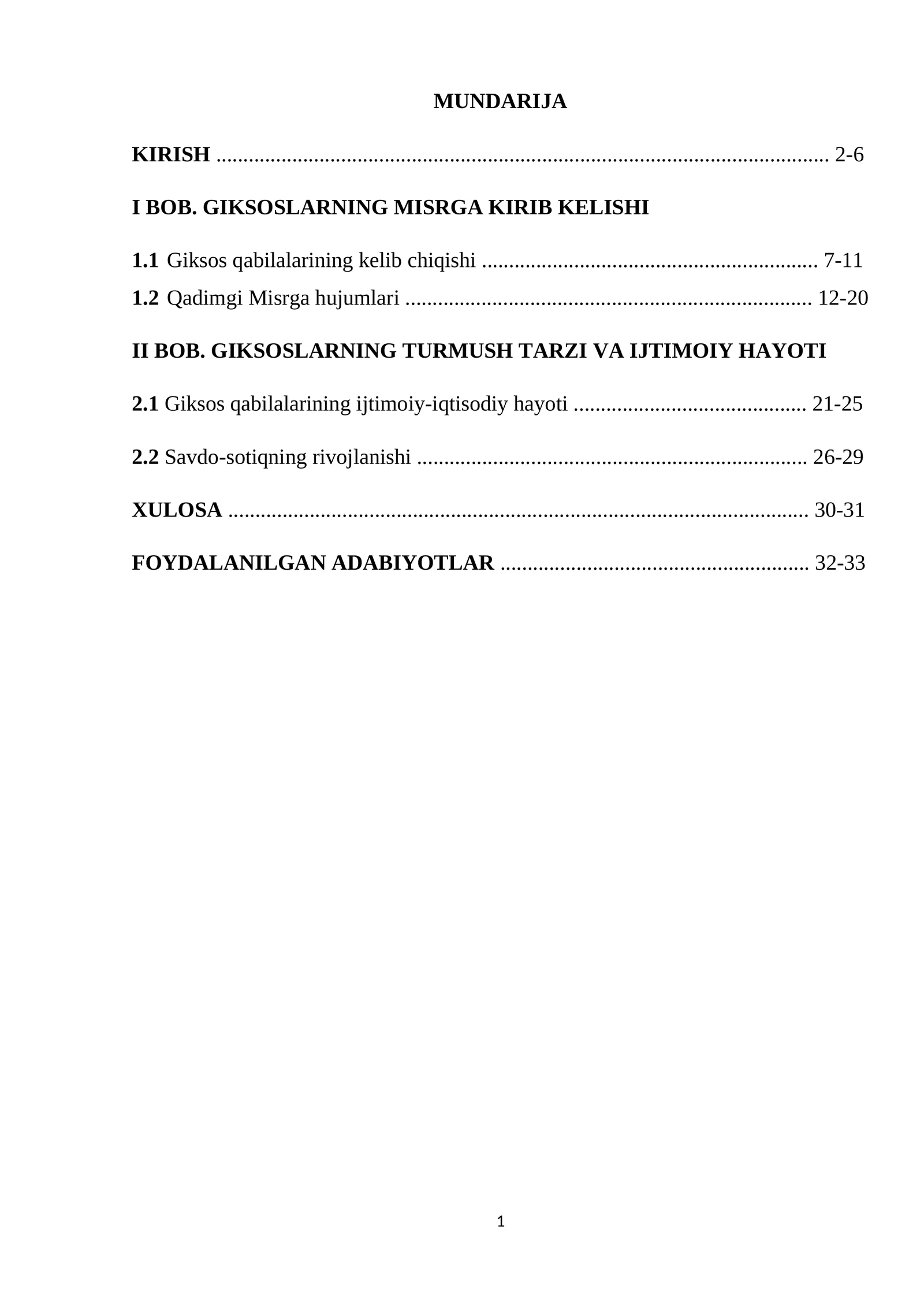 Giksoslarning Misrga bostirib kelishi va ularning turmush tarzi