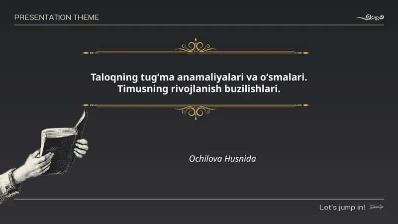 Taloqning tugʻma anamaliyalari va oʻsmalari
