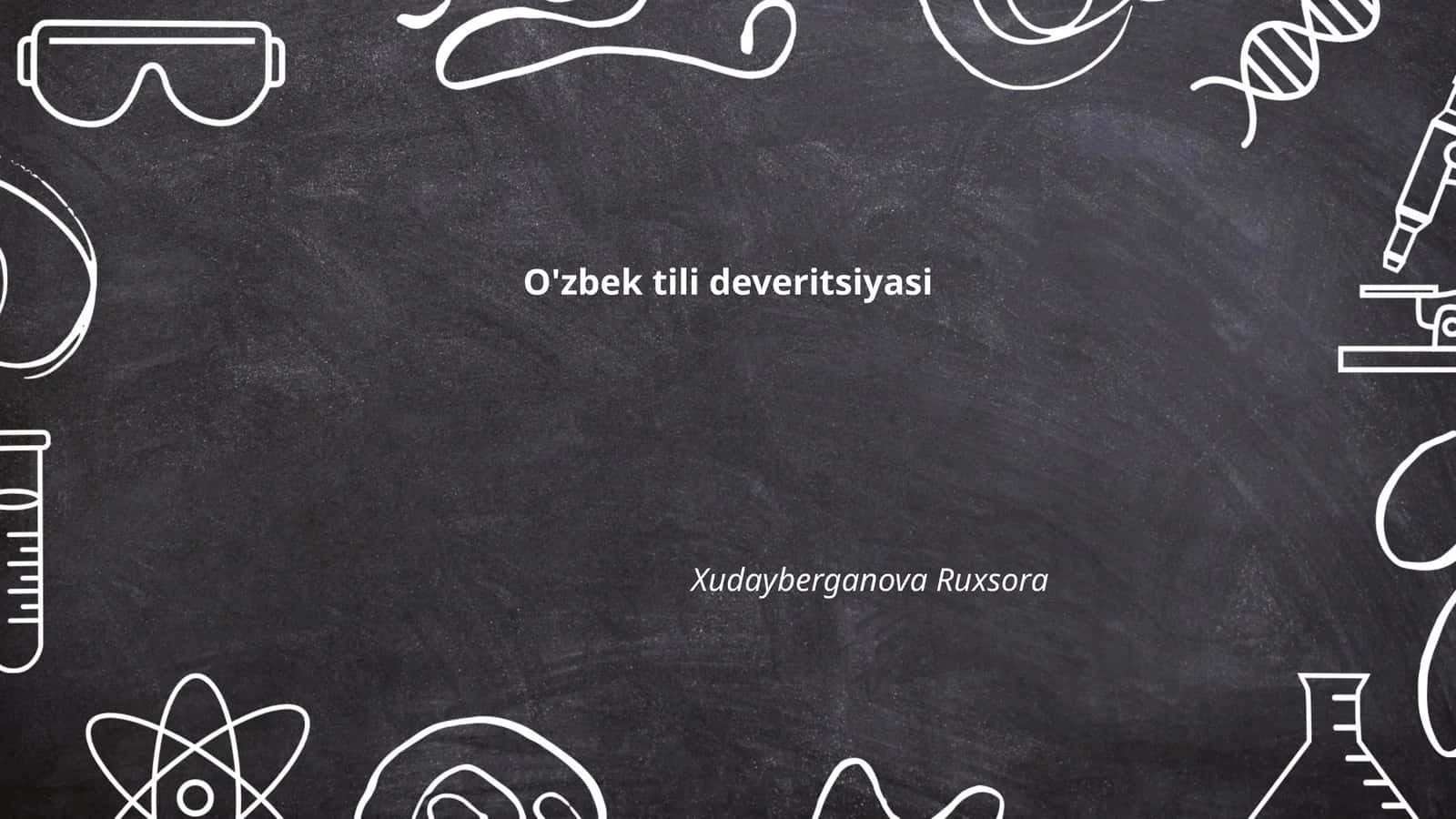 O'zbek tili deveritsiyasi
