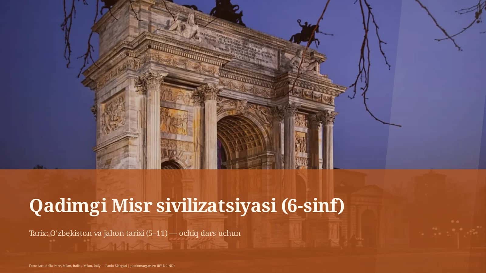 Qadimgi Misr sivilizatsiyasi (6-sinf)