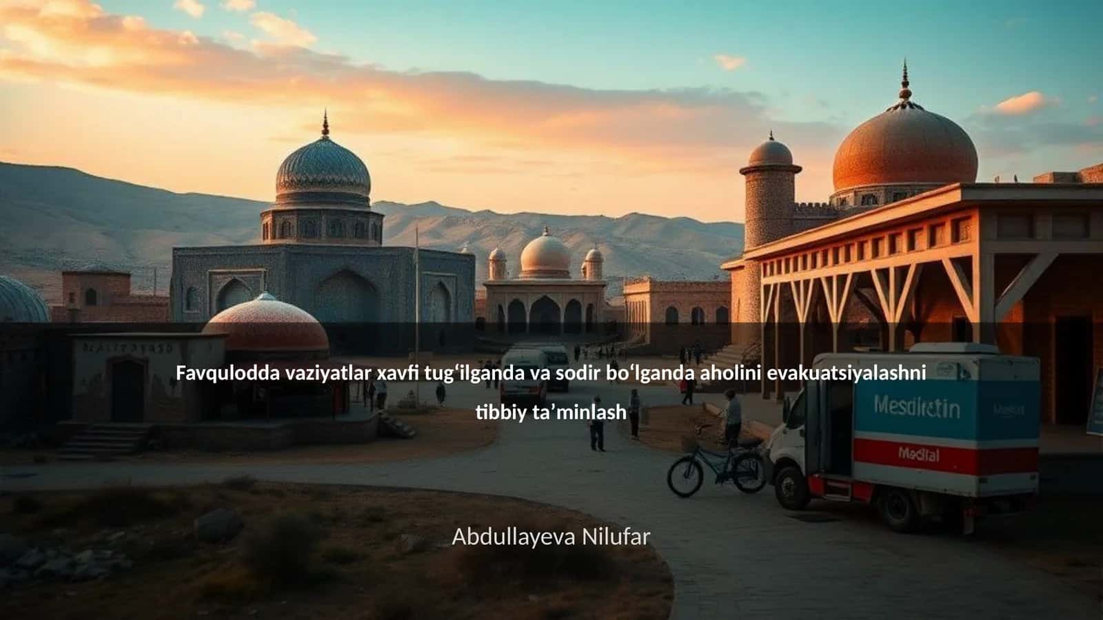 Evakuatsiyalash va tibbiy taʼminlash