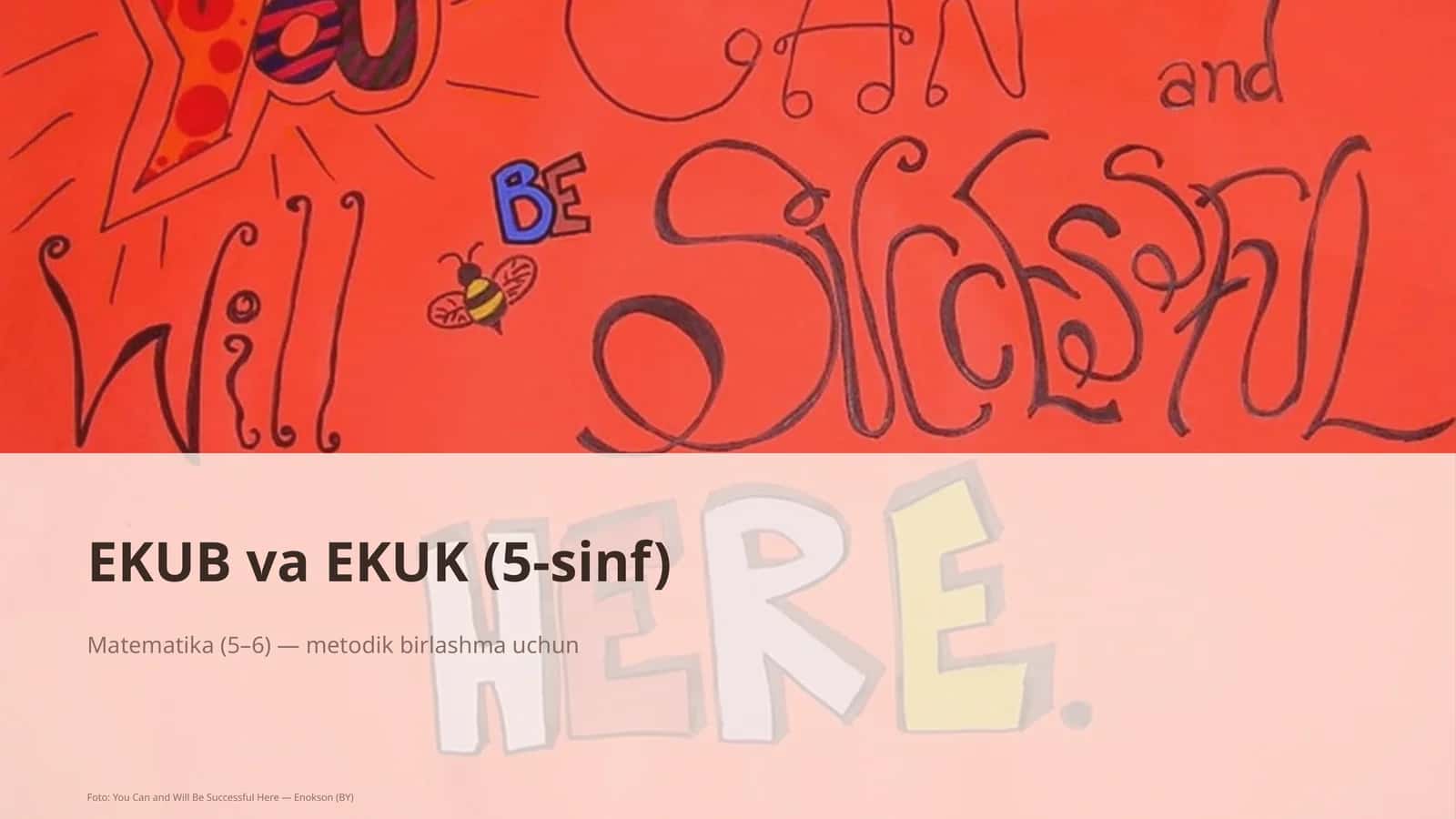 EKUB va EKUK (5-sinf)