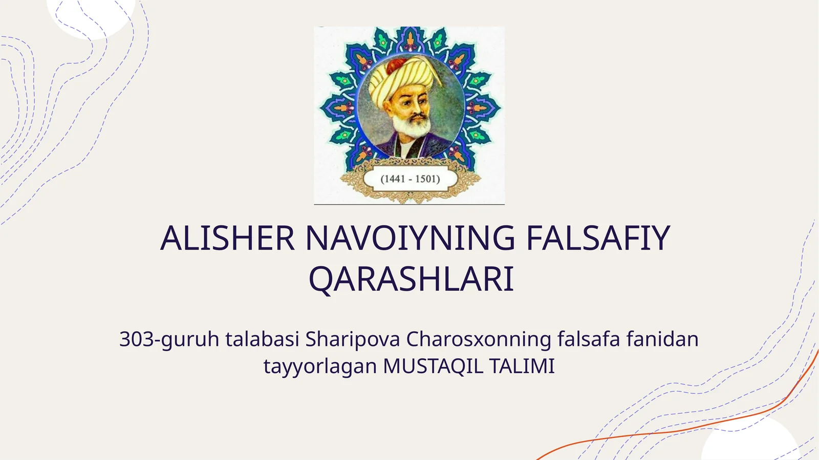 ALISHER NAVOIYNING FALSAFIY QARASHLARI