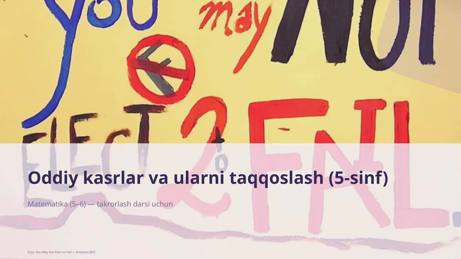Oddiy kasrlar va ularni taqqoslash (5-sinf)