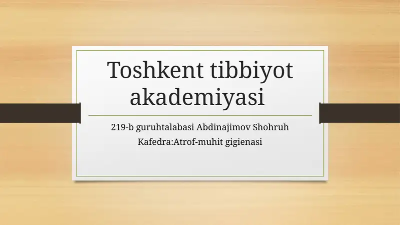 PARHEZ STOLLARI BILAN DAVOLASH