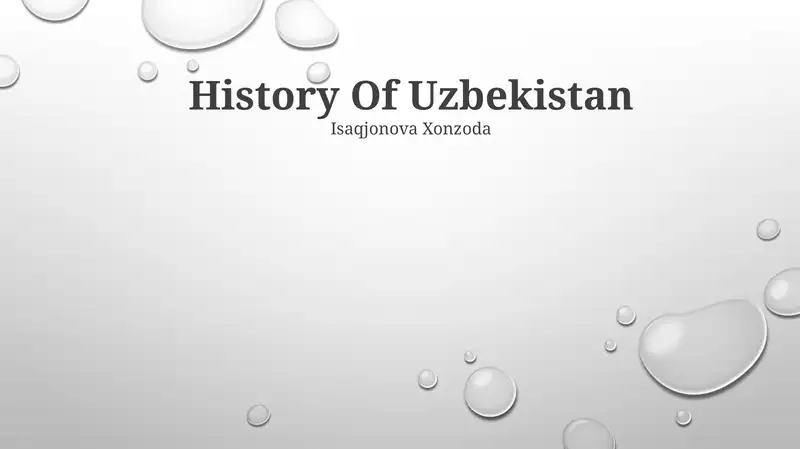 History Of Uzbekistan
