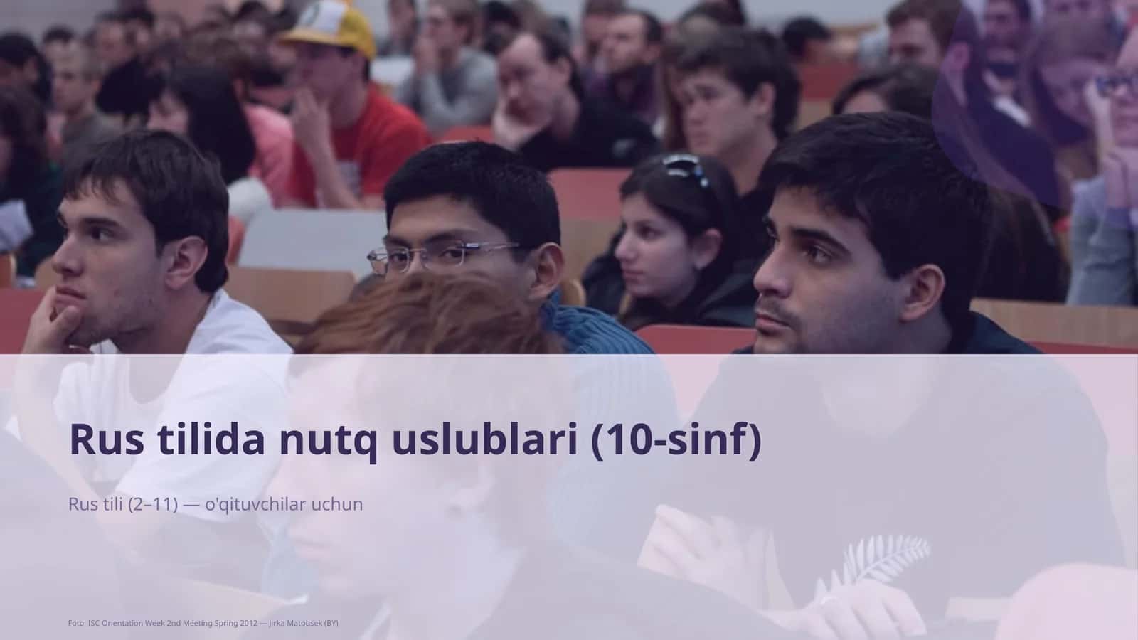 Rus tilida nutq uslublari (10-sinf)