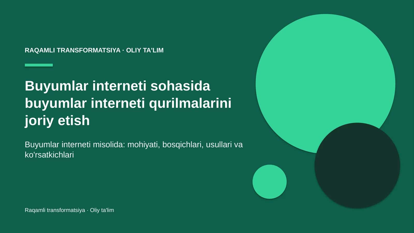 buyumlar interneti sohasida buyumlar interneti qurilmalarini joriy etish 4437
