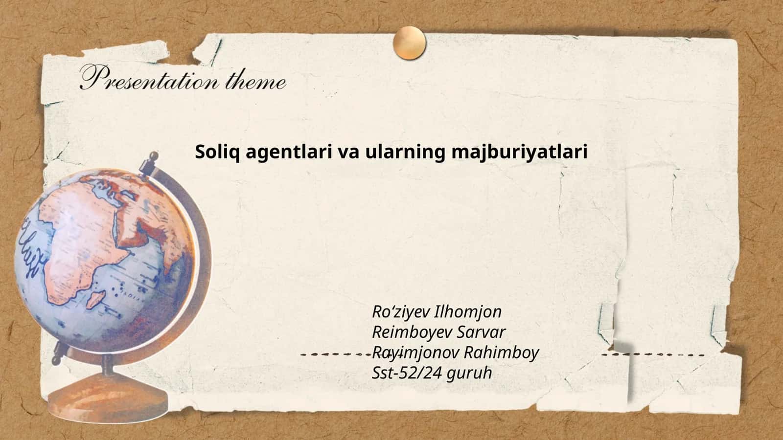 Soliq agentlari va ularning majburiyatlari