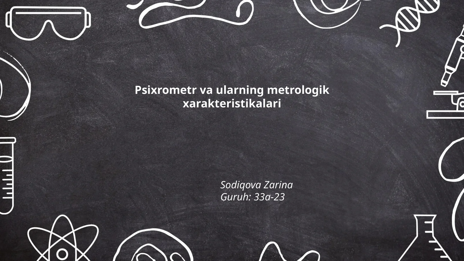 Psixrometr va ularning metrologik xarakteristikalari