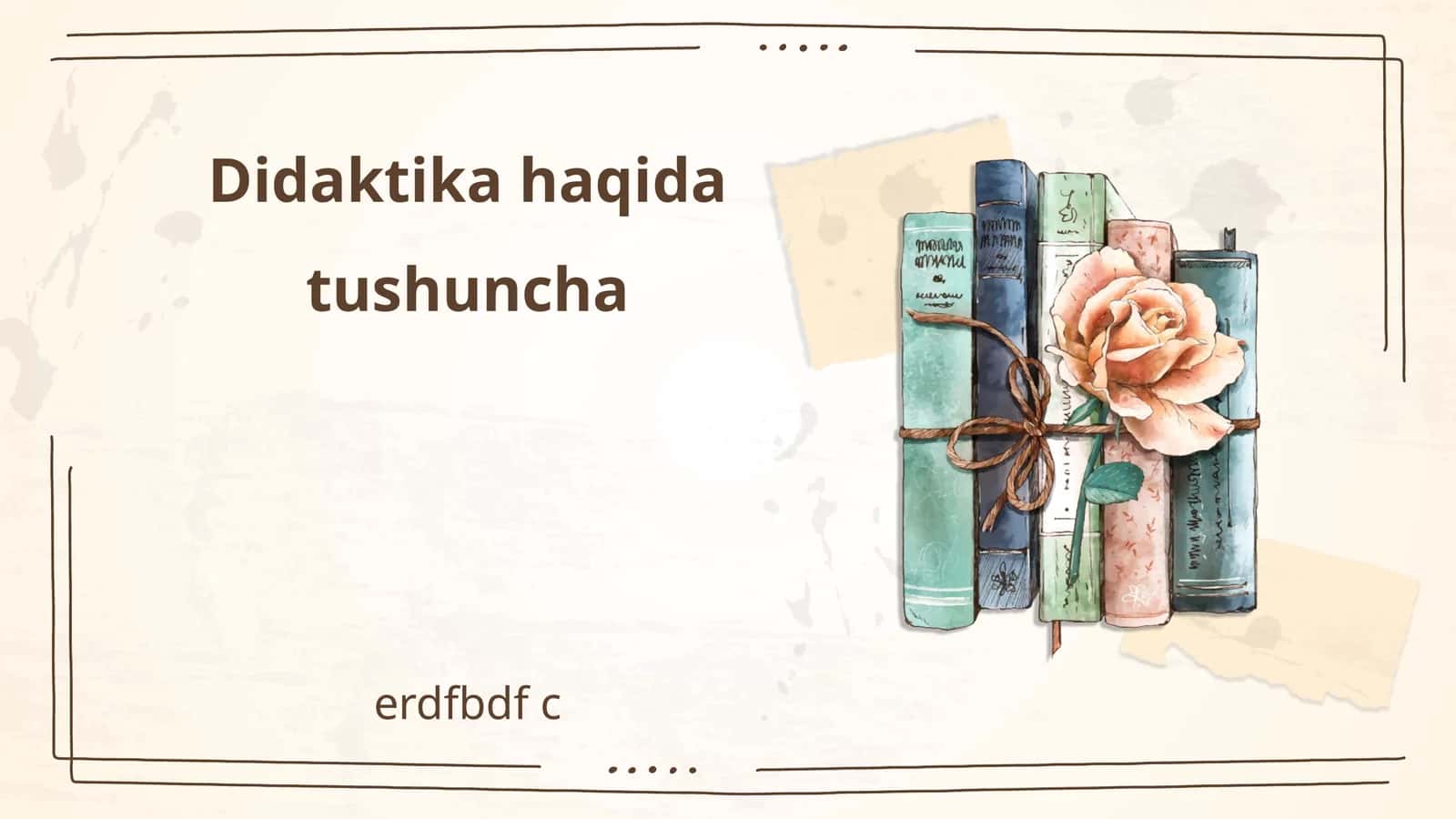 Didaktika haqida tushuncha