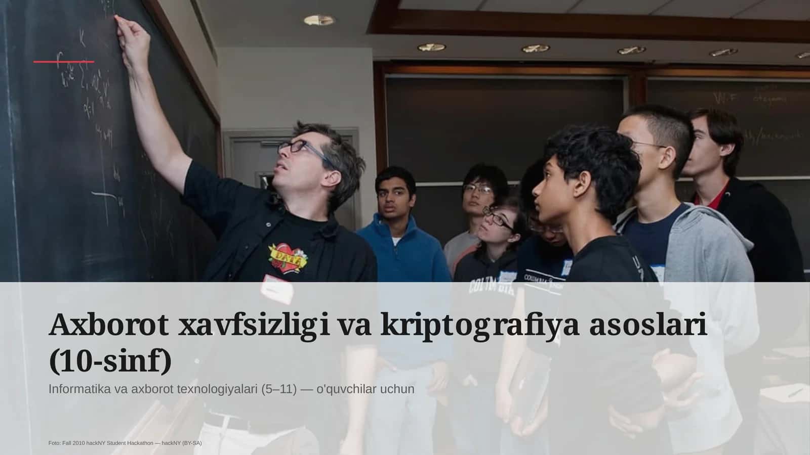 Axborot xavfsizligi va kriptografiya asoslari (10-sinf)