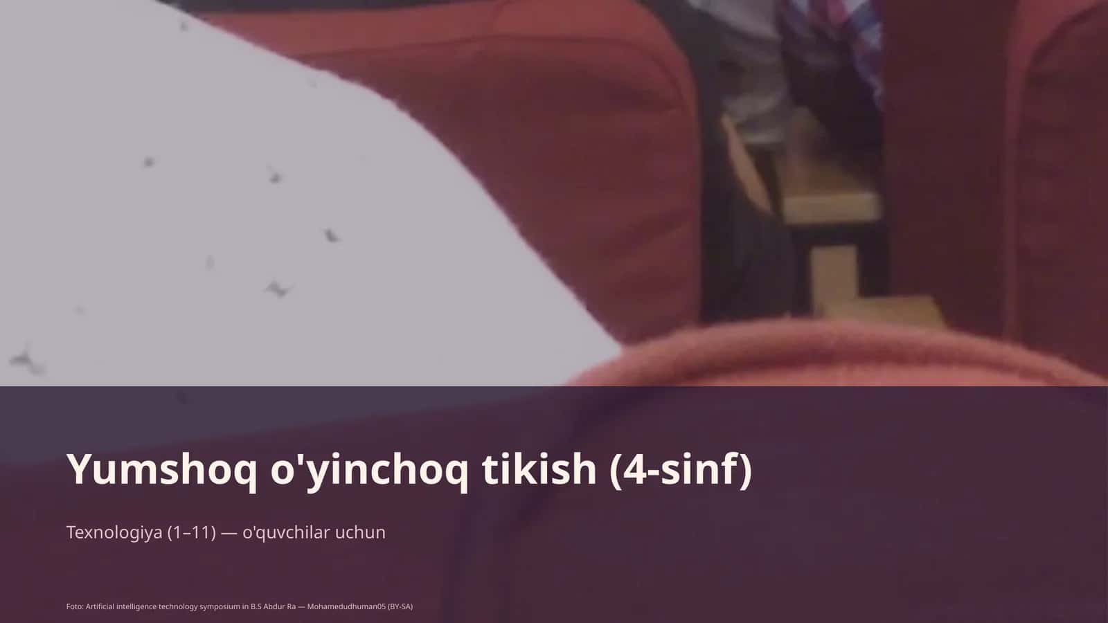 Yumshoq o'yinchoq tikish (4-sinf)