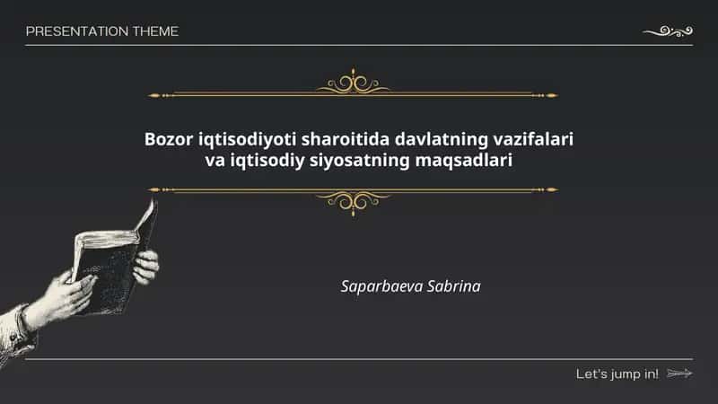 Davlatning Bozor Iqtisodiyoti